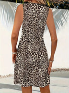 Leopard V-Neck Sleeveless Mini Dress | Dresses Mini Dress from PHUNKYN