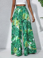 Printed High Waist Wide Leg Pants | Trousers Wide Leg Pants from PHUNKYN