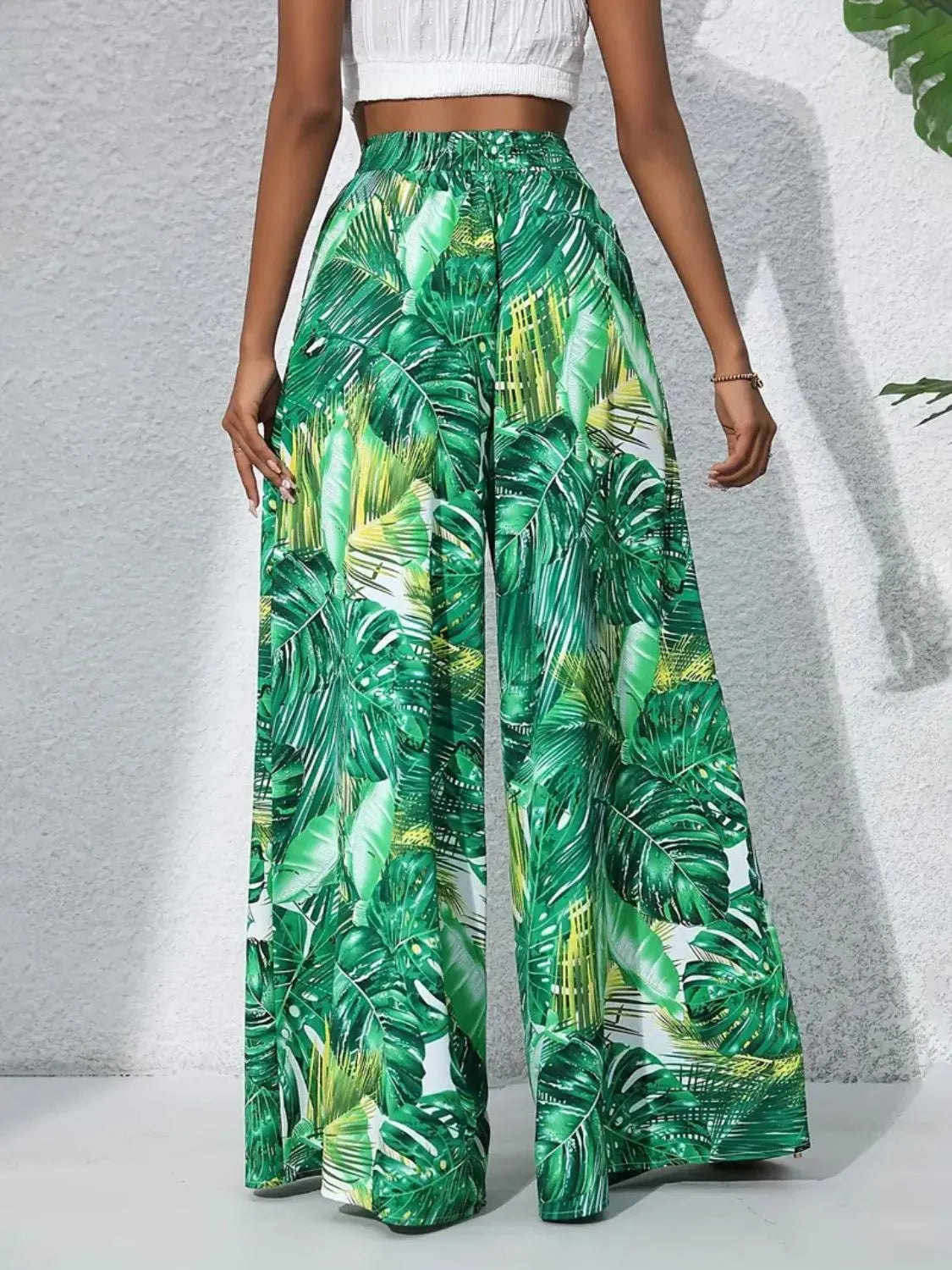 Printed High Waist Wide Leg Pants | Trousers Wide Leg Pants from PHUNKYN