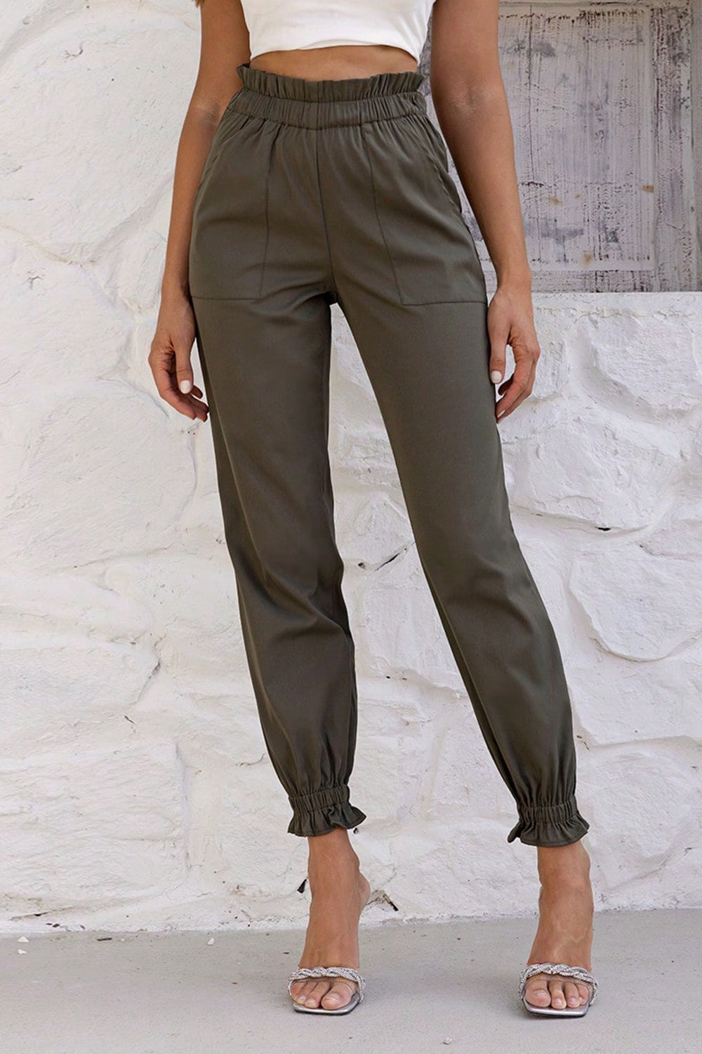Paperbag Waist Pants with Pockets | Trousers Pants from PHUNKYN