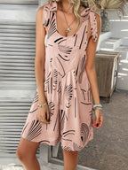 Printed Tie Shoulder Overalls with Pockets | One-Pieces Romper from PHUNKYN