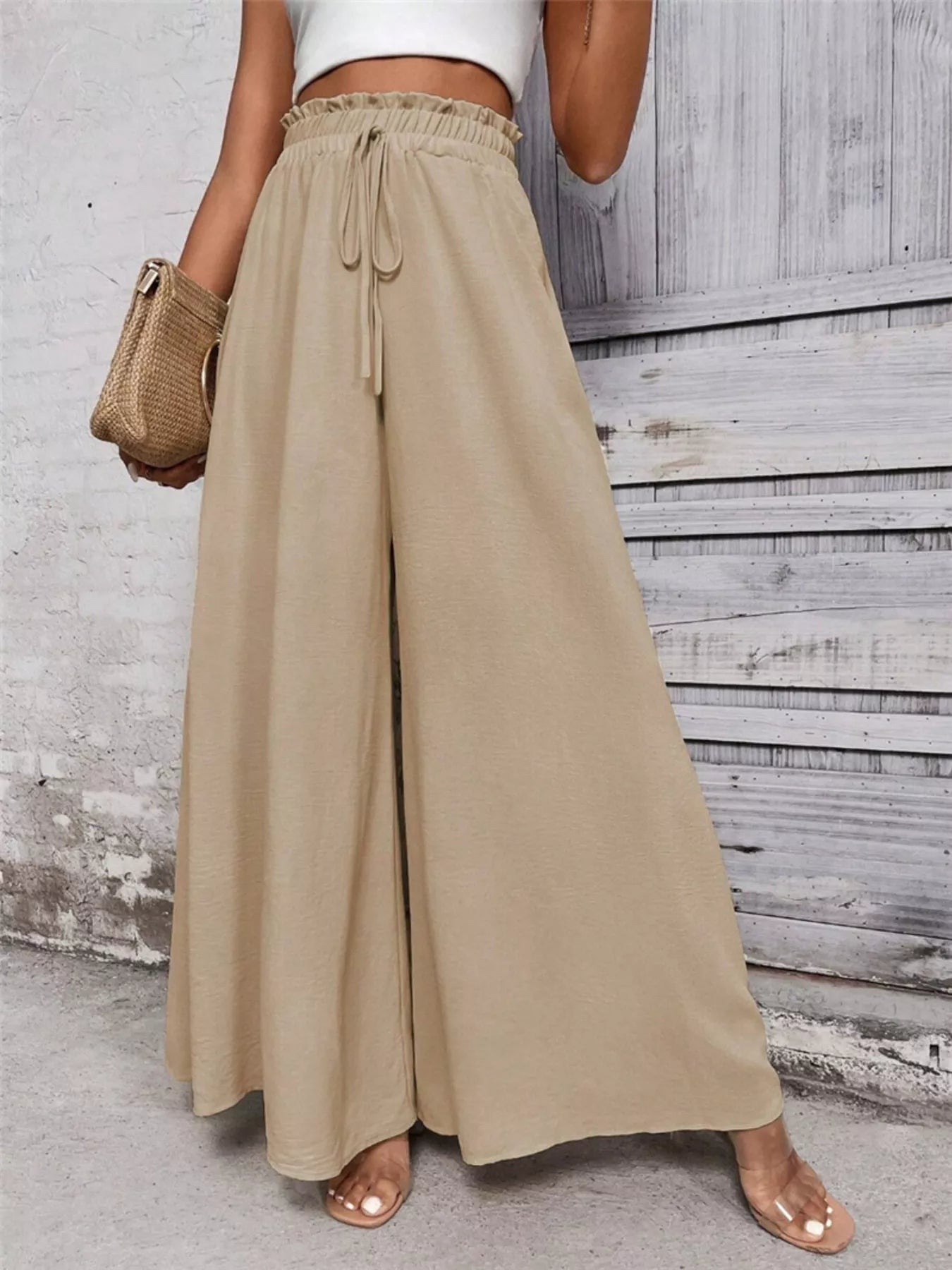 Frill Wide Leg Pants | Trousers Wide Leg Pants from PHUNKYN