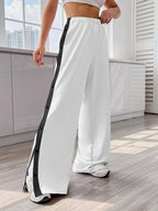 Two-Tone Side Snap Wide Leg Pants | Trousers Wide Leg Pants from PHUNKYN