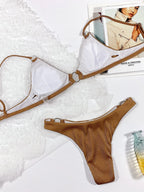 Plunge Spaghetti Strap Swim Set | Classic Bikinis Bikini from PHUNKYN