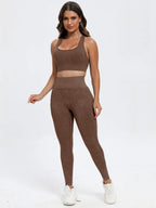 Scoop Neck Wide Strap Top and Pants Active Set | Outfit Sets Top and Pants from PHUNKYN