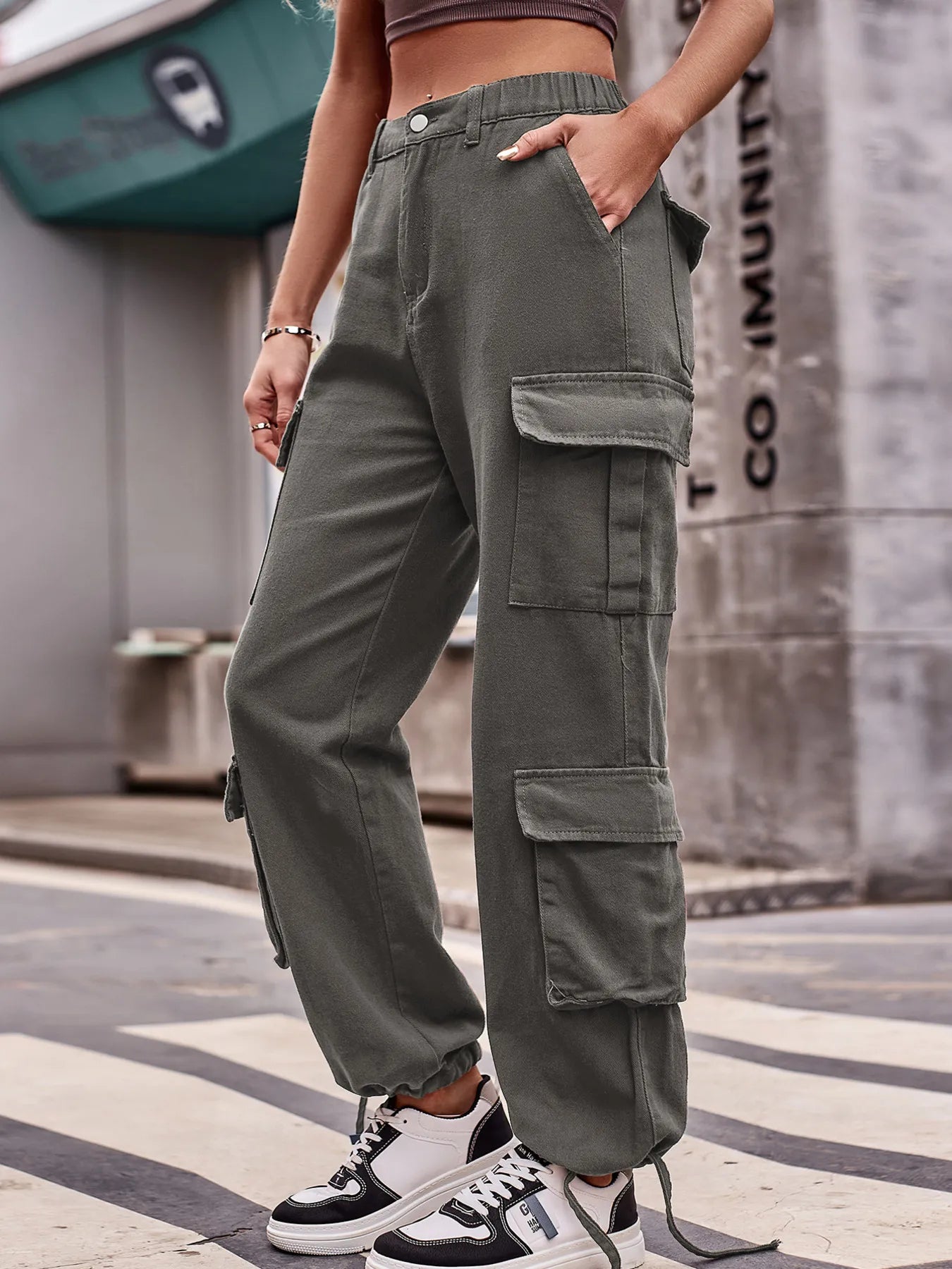 Casual Wide Leg Cargo Jeans | Jeans Cargo Pants from PHUNKYN