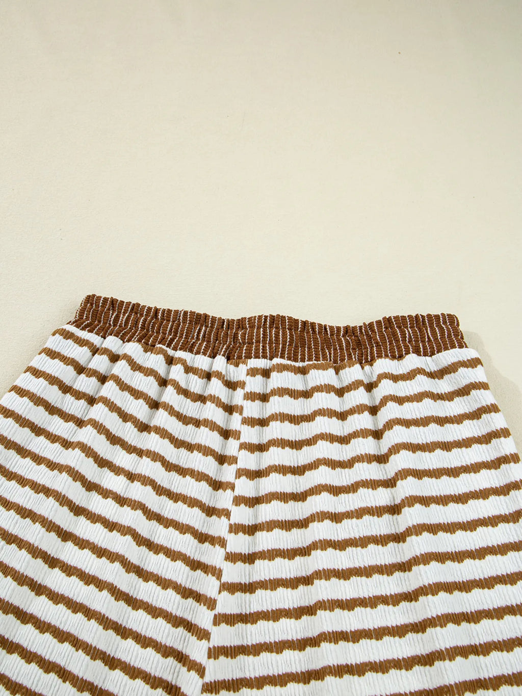 Stripe Collared Top and Drawstring Pant Set | Outfit Sets Top and Pants Set from PHUNKYN