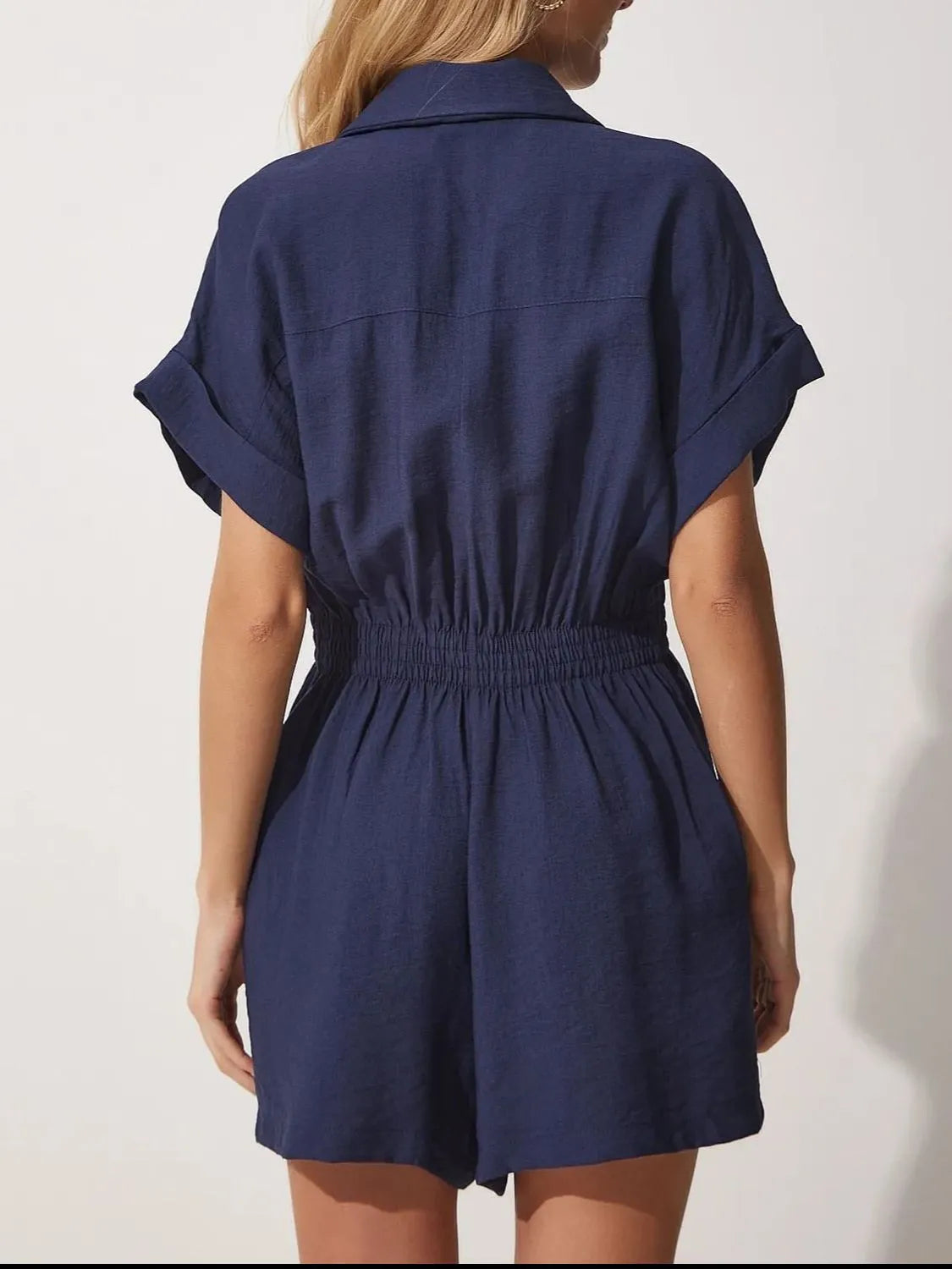 Collar Short Sleeve Romper | One-Pieces Romper from PHUNKYN