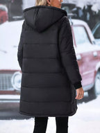 Quilted Zip Up Puffer Coat with Hood | Puffer Jackets Puffer Coat from PHUNKYN