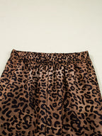 Leopard Print Contrast Trim Long Sleeve Top and Pants Set | Outfit Sets Top and Pants Set from PHUNKYN