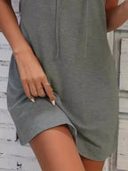 Drawstring Casual Sleeveless Hooded Mini Dress | Dresses Mini Dress from PHUNKYN