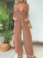 Wide Leg Spaghetti Strap Jumpsuit | One-Pieces Jumpsuit from PHUNKYN