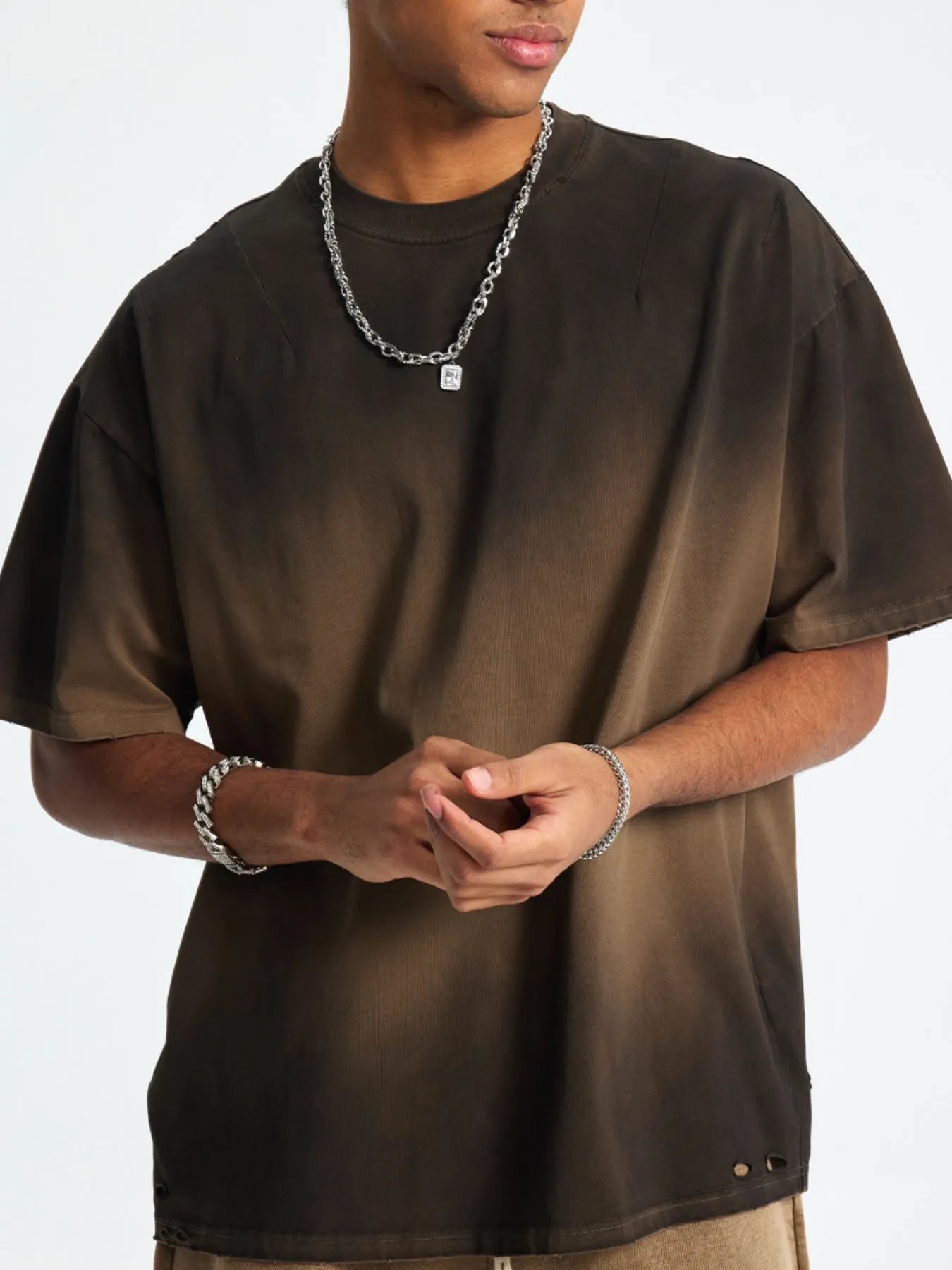 Men's Gradient Round Neck Short Sleeve T-Shirt | T-Shirts T-Shirt from PHUNKYN