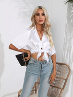 Button Down Short Sleeve Shirt | Shirts Women's Shirt from PHUNKYN
