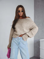 Boat Neck Drop Shoulder Sweater | Sweaters Sweater from PHUNKYN