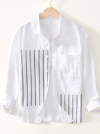 Men's Striped Button Up Long Sleeve Shirt | Shirts Shirts from PHUNKYN