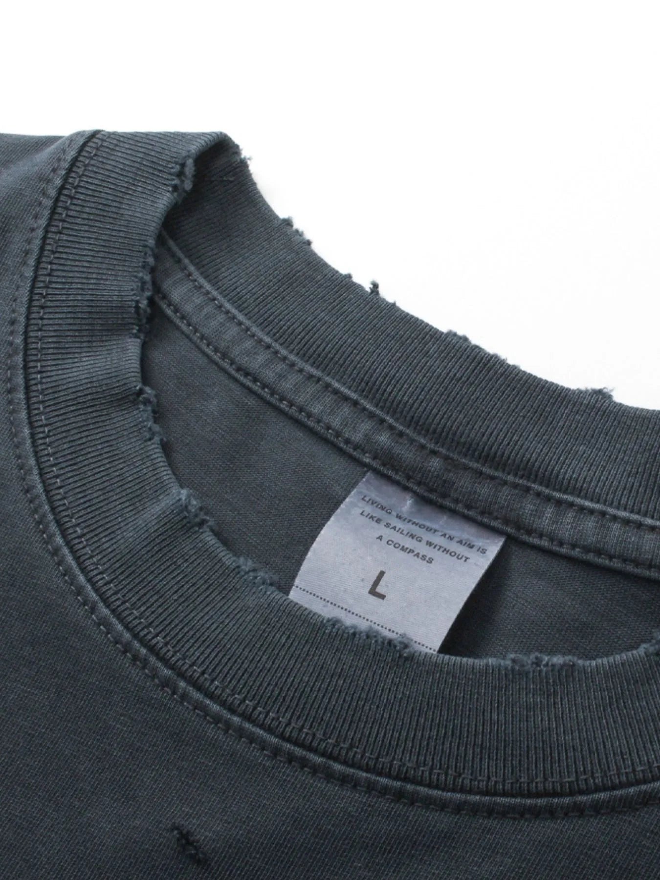 Men's Distressed Round Neck Short Sleeve T-Shirt | T-Shirts T-Shirt from PHUNKYN