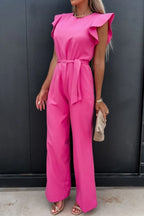 Round Neck Cap Sleeve Jumpsuit | One-Pieces Jumpsuit from PHUNKYN