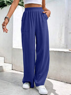 High Waist Wide Leg Pants with Pockets | Trousers Wide Leg Pants from PHUNKYN