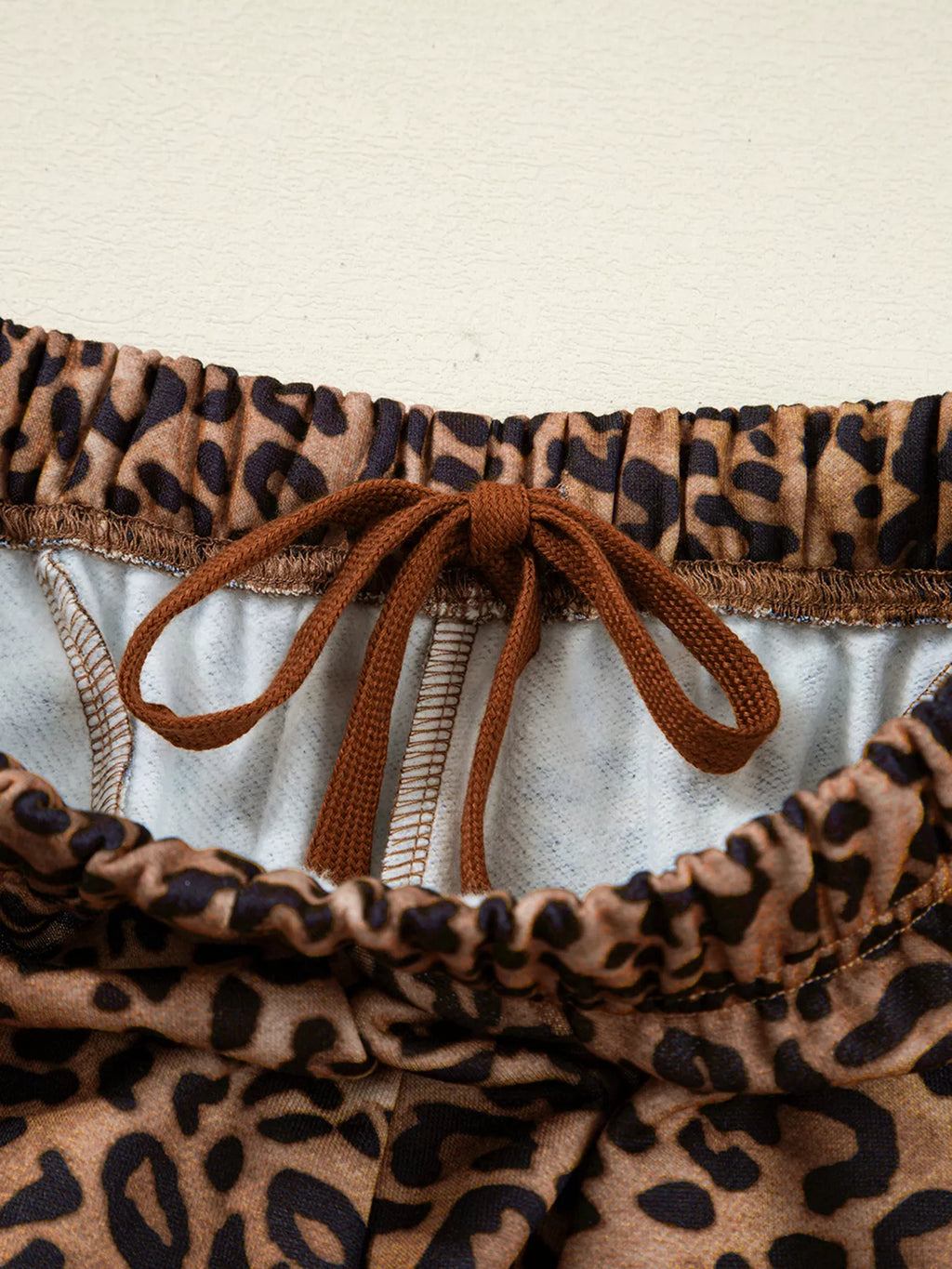 Leopard Print Contrast Trim Long Sleeve Top and Pants Set | Outfit Sets Top and Pants Set from PHUNKYN