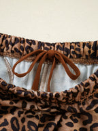 Leopard Print Contrast Trim Long Sleeve Top and Pants Set | Outfit Sets Top and Pants Set from PHUNKYN