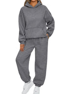 Kangaroo Pocket Hoodie and Joggers Set Plus Size | Outfit Sets Top and Pants Set from PHUNKYN