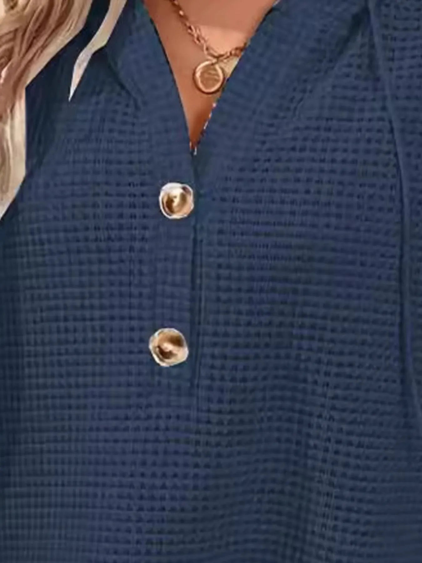 Drawstring Waffle Knit Short Sleeve Hoodie | Hoodies Hoodie from PHUNKYN