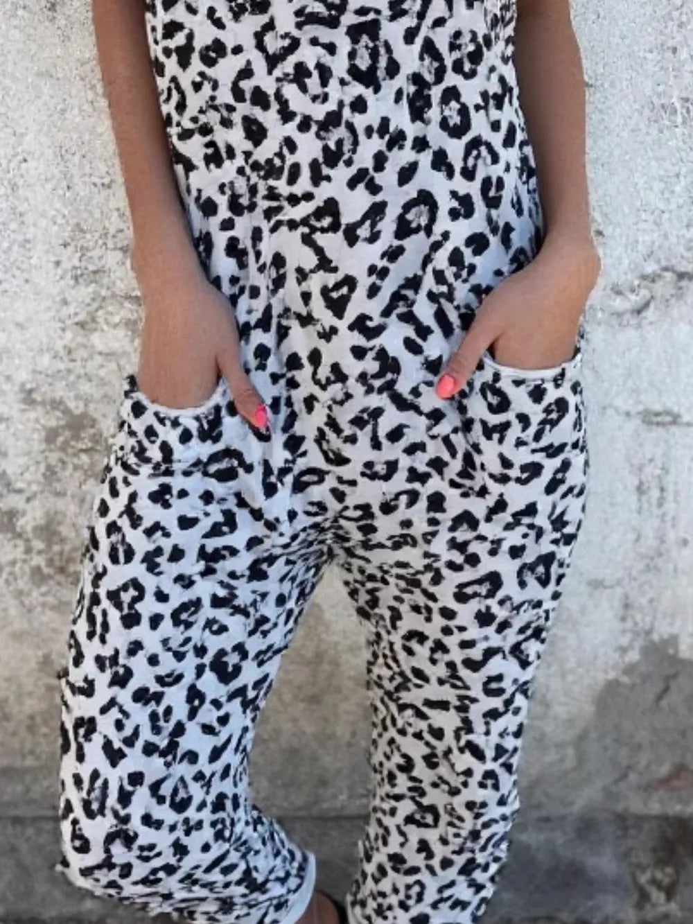 Leopard Sleeveless Jumpsuit with Pockets | One-Pieces Jumpsuit from PHUNKYN