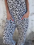 Leopard Sleeveless Jumpsuit with Pockets | One-Pieces Jumpsuit from PHUNKYN