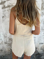 Button-Front Belted Cami Romper | One-Pieces Cami Romper from PHUNKYN