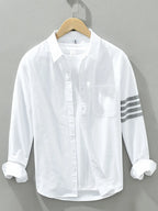 Men's Button-Up Shirt with Stripe Detail | Shirts Shirt from PHUNKYN