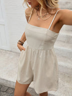 Smocked Back Spaghetti Strap Romper | One-Pieces Romper from PHUNKYN