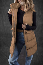 Pocketed Zip Up Vest Coat | Vests Vest Coat from PHUNKYN