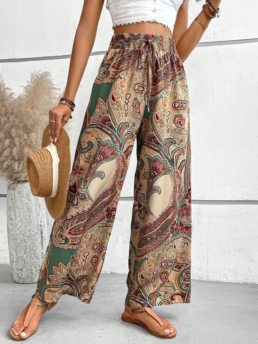Printed Wide Leg Pants | Trousers Trousers from PHUNKYN
