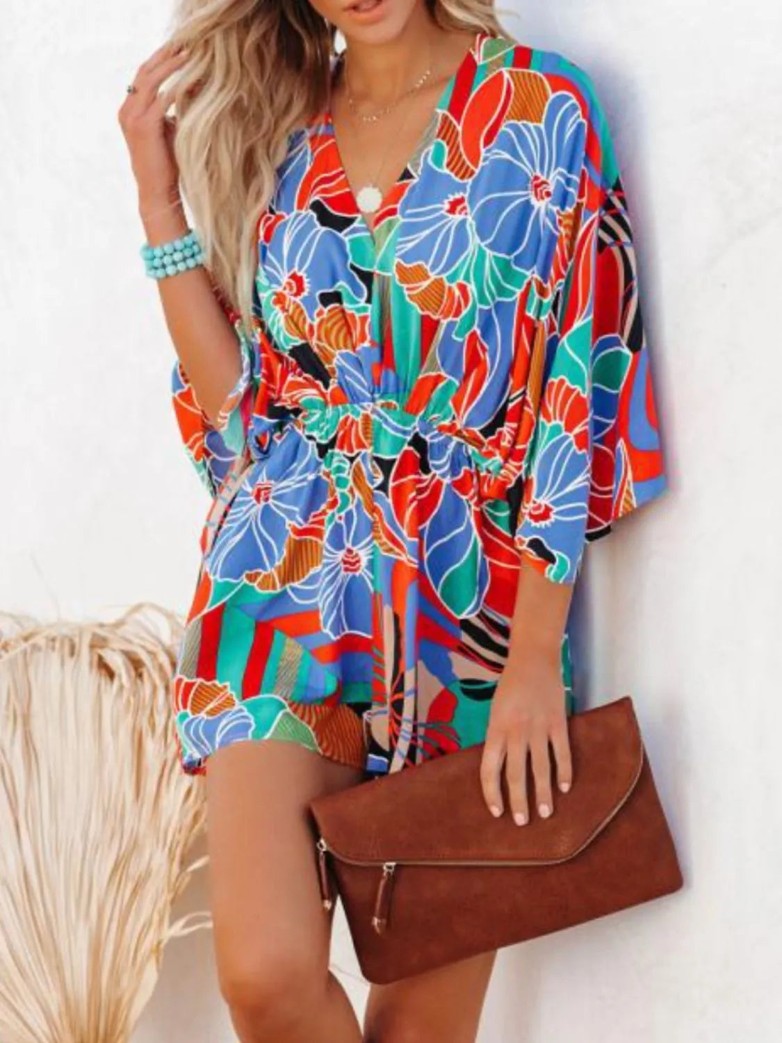 Oversized Tied Back Printed Romper | One-Pieces Romper from PHUNKYN