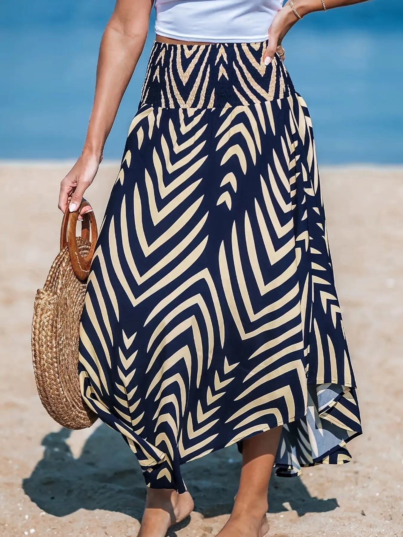 Printed High Waist Maxi Skirt | Skirts Maxi Skirt from PHUNKYN
