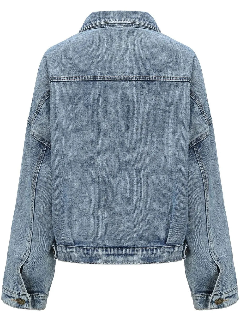 Button Down Drop Shoulder Denim Jacket | Jacket from PHUNKYN