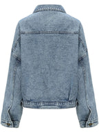 Button Down Drop Shoulder Denim Jacket | Jacket from PHUNKYN
