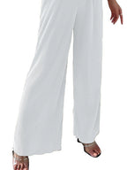 Elastic Waist Wide Leg Pants | Trousers Wide Leg Pants from PHUNKYN