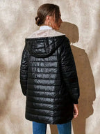 Quilted Zip Up Puffer Coat with Hood | Puffer Jackets Puffer Coat from PHUNKYN