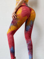 Tie-Dye High Waist Active Leggings | Leggings Leggings from PHUNKYN