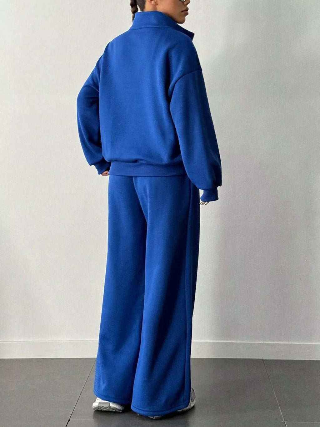 Half-Zip Long Sleeve Sweatshirt and Pants Set | Outfit Sets Top and Pants Set from PHUNKYN