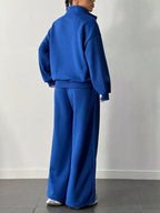 Half-Zip Long Sleeve Sweatshirt and Pants Set | Outfit Sets Top and Pants Set from PHUNKYN