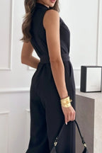 Surplice Sleeveless Wide Leg Jumpsuit | One-Pieces Jumpsuit from PHUNKYN