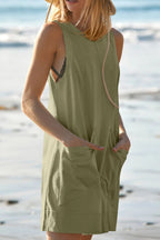 Lovelet Round Neck Sleeveless Romper with Pockets | One-Pieces Romper from PHUNKYN