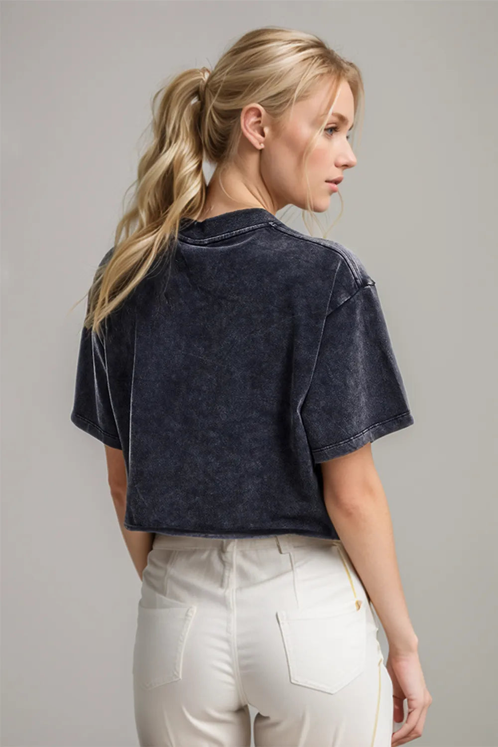 Basic Bae Round Neck Dropped Shoulder Short Sleeve T-Shirt | T-Shirts T-Shirt from PHUNKYN