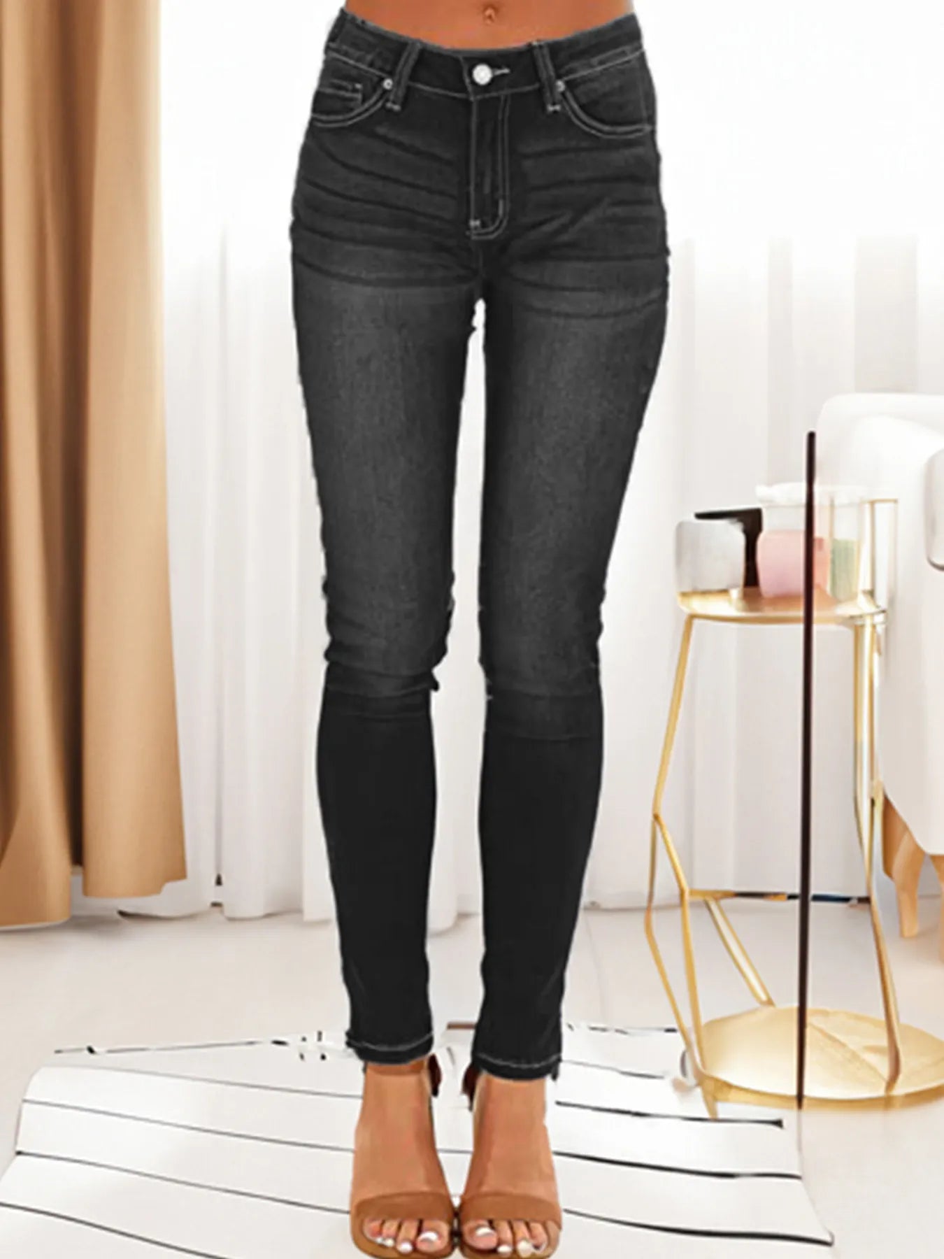 Skinny Fit Washed Jeans | Jeans Skinny Jeans from PHUNKYN