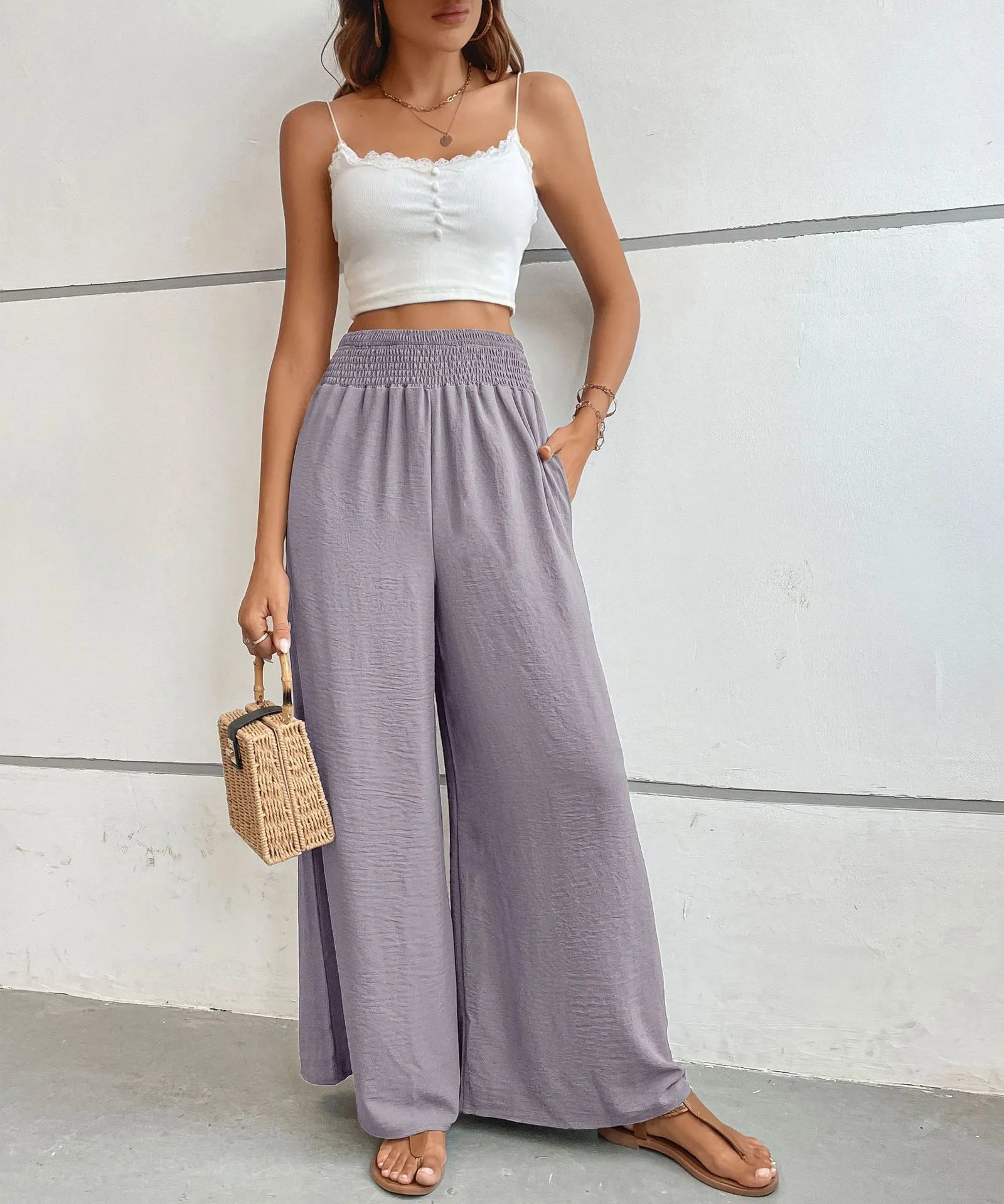 High-Waisted Wide Leg Pants | Trousers Pants from PHUNKYN