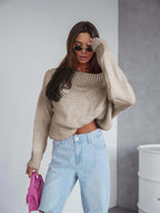 Boat Neck Drop Shoulder Sweater | Sweaters Sweater from PHUNKYN