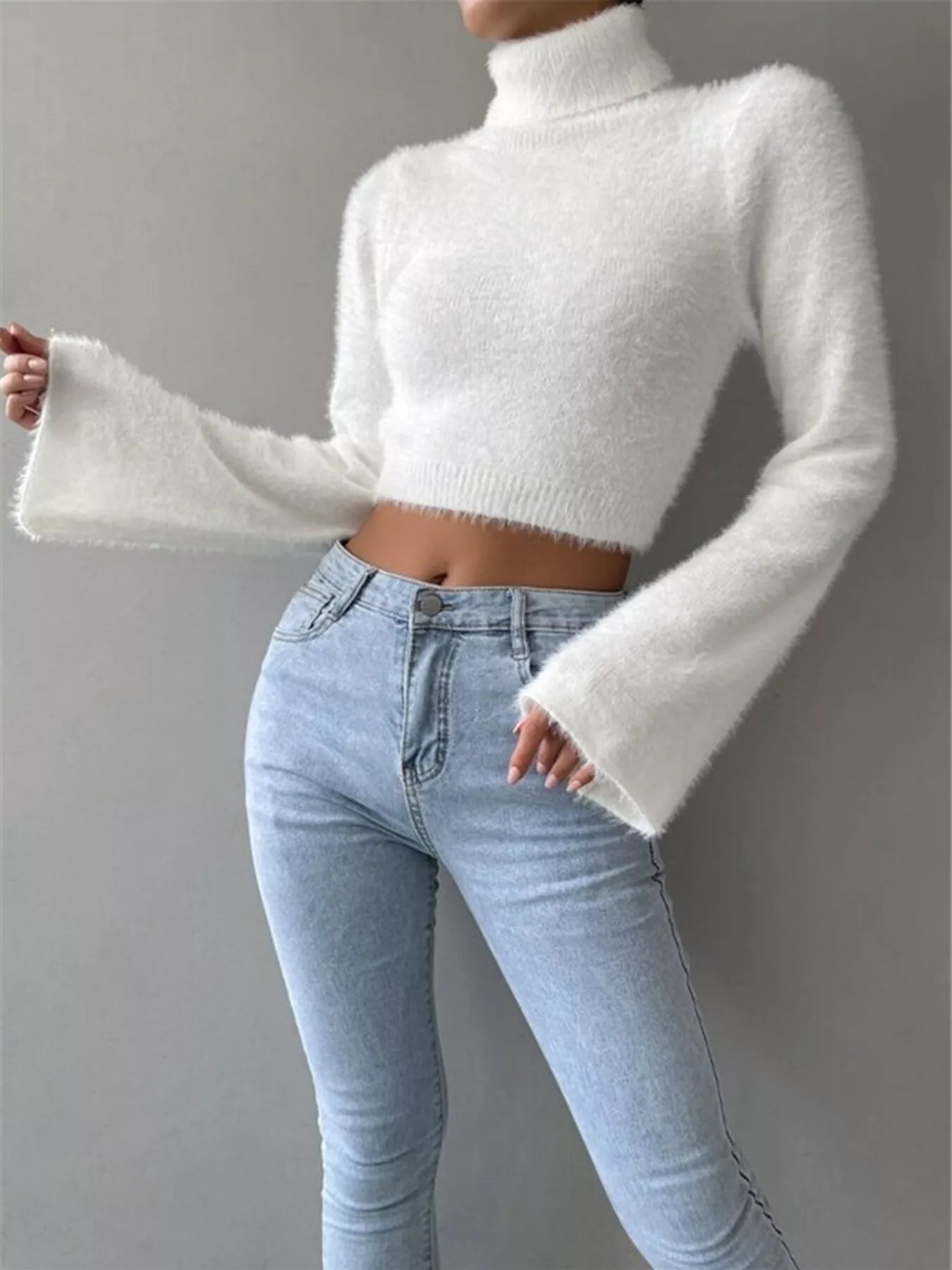 Turtleneck Flare Sleeve Sweater | Sweaters Sweater from PHUNKYN
